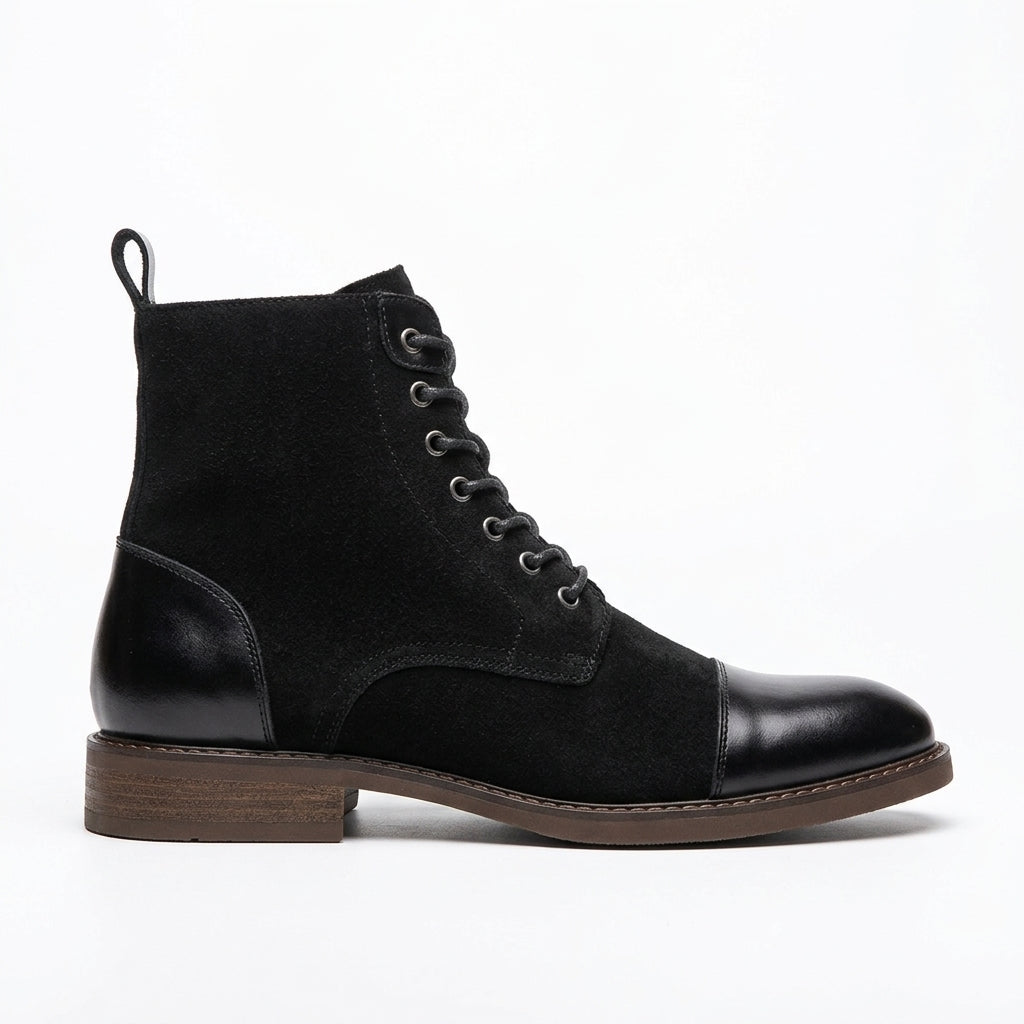 Men's Polished Leather Ankle Boots