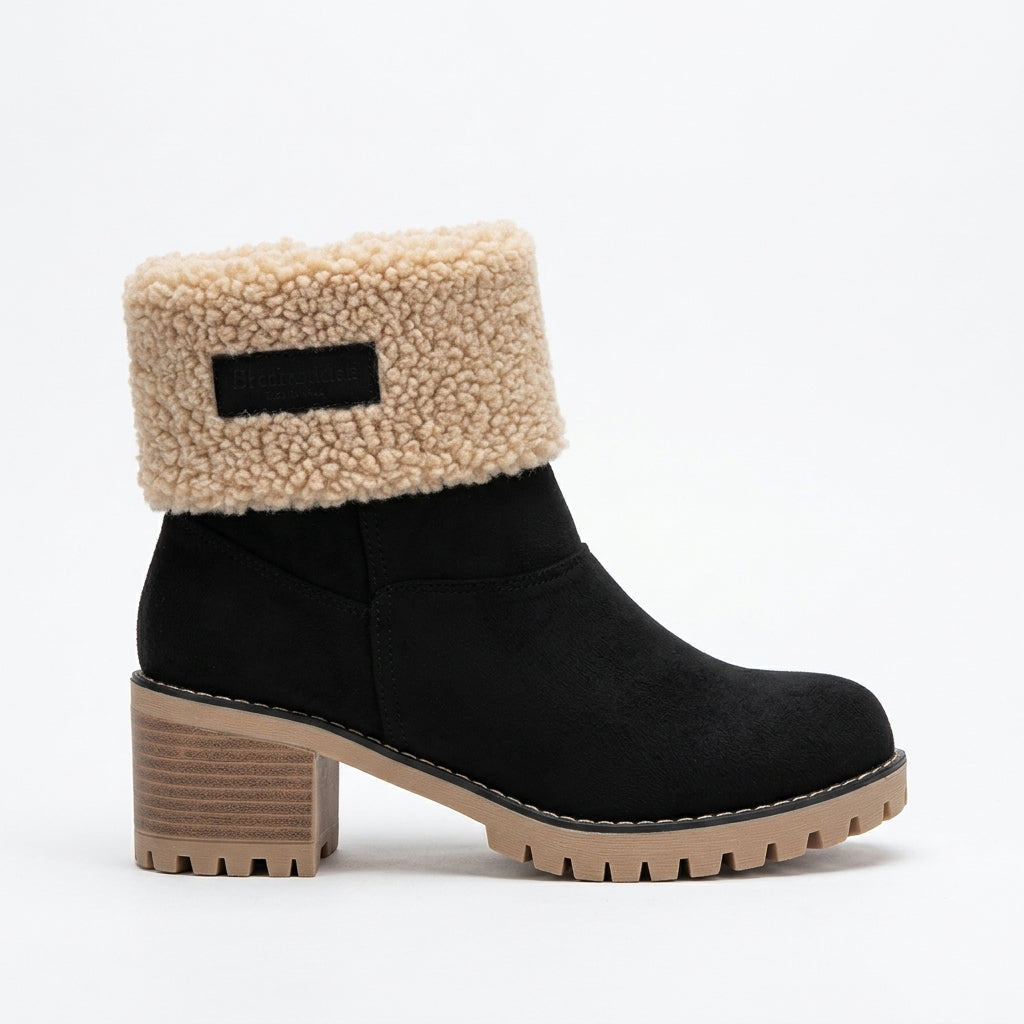 Women's Cosy Heeled Winter Ankle Boots