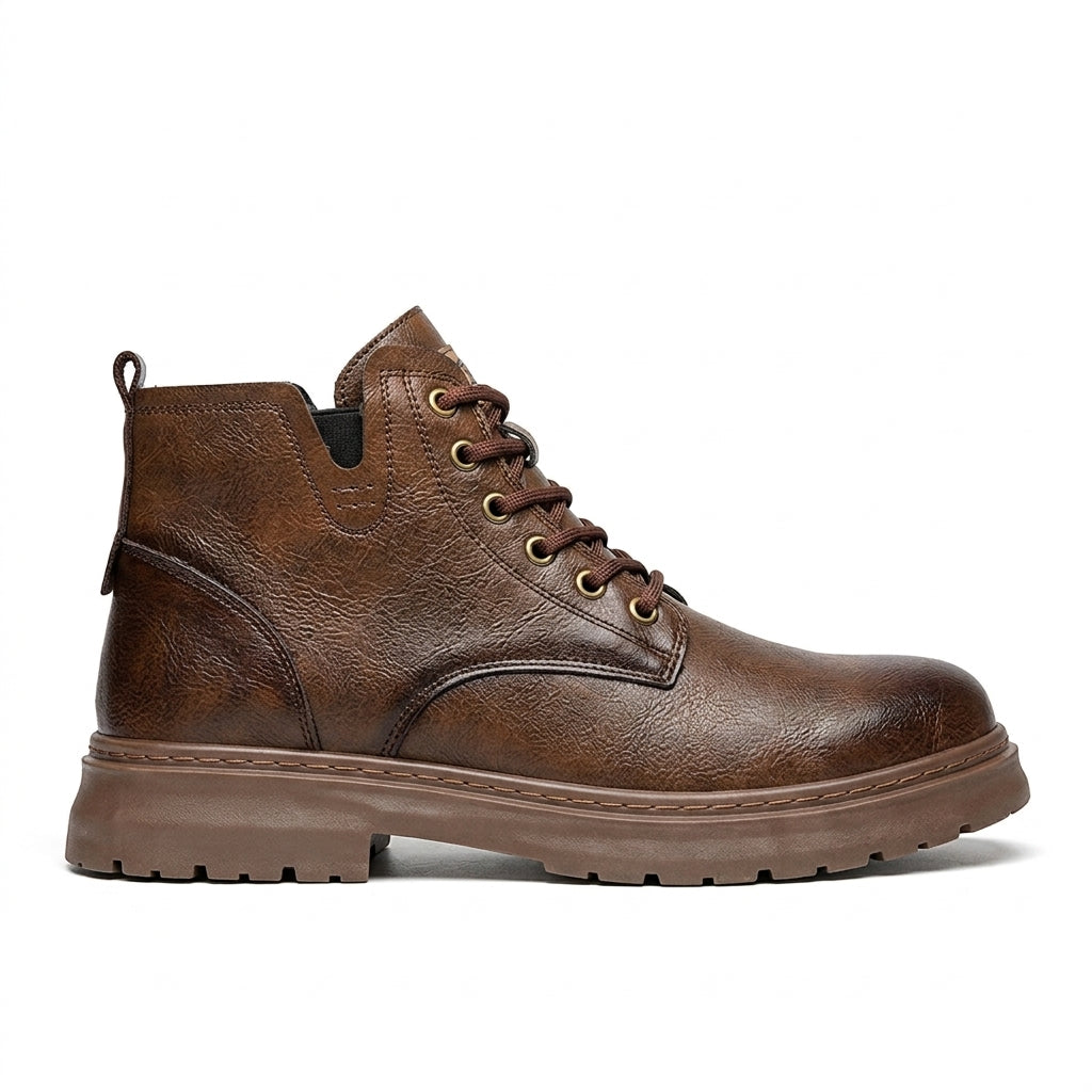 Men's Rugged Leather Combat Boots