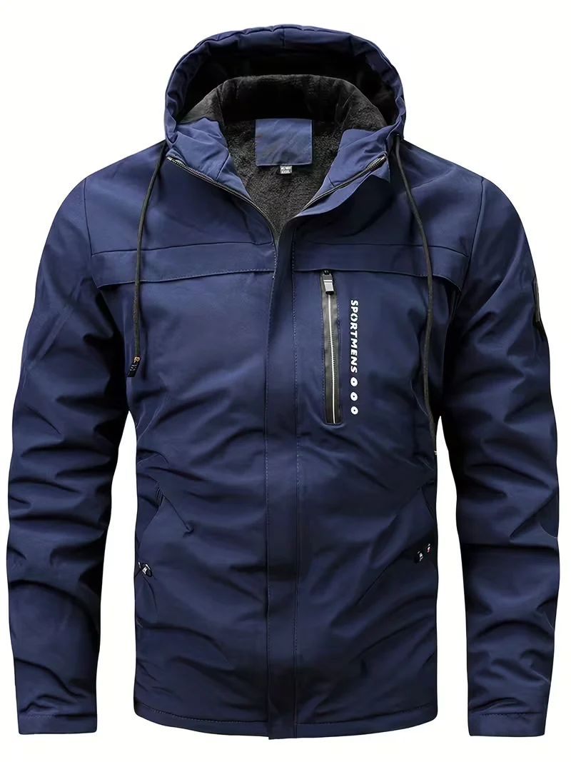 Men's Cosy Fleece-Lined Hooded Winter Jacket