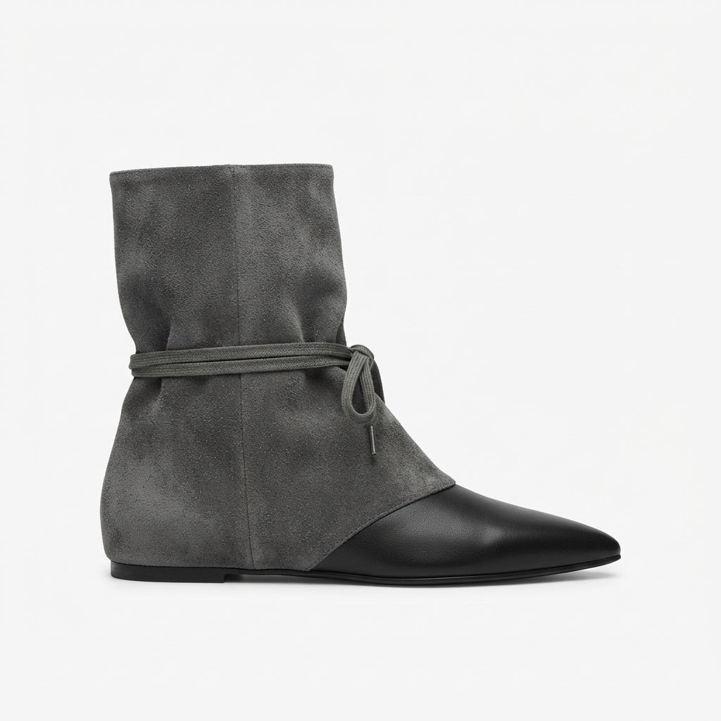 Women's Refined Pointed Toe Suede Slouch Boots