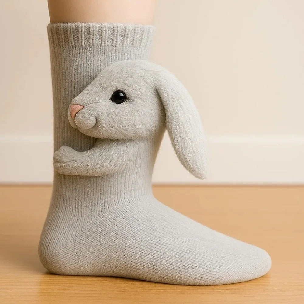 Knit Animal Socks – Soft 3D Design Cozy Ankle Socks