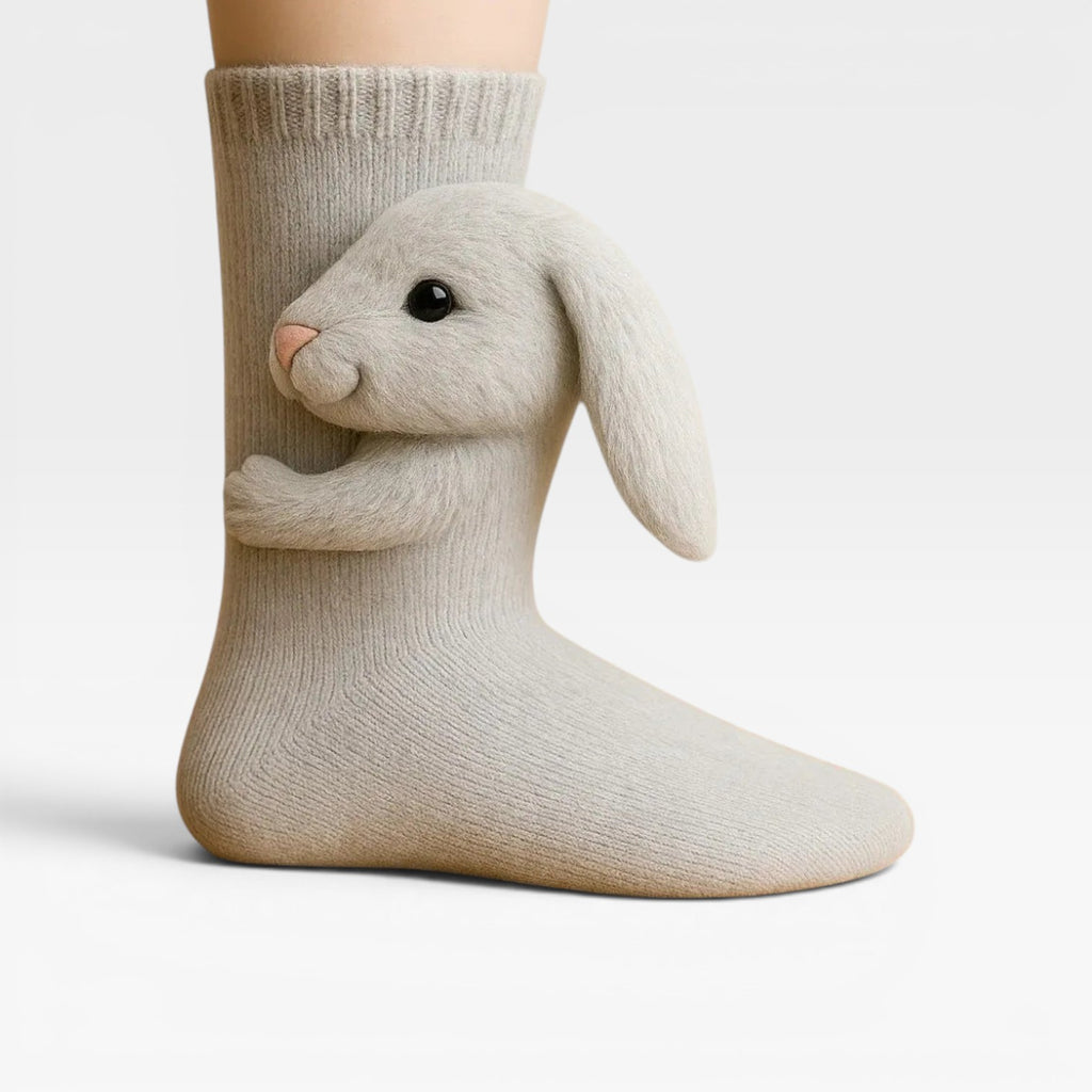 Knit Animal Socks – Soft 3D Design Cozy Ankle Socks
