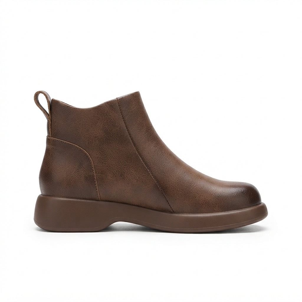 Women's Effortless Heeled Leather Ankle Boots