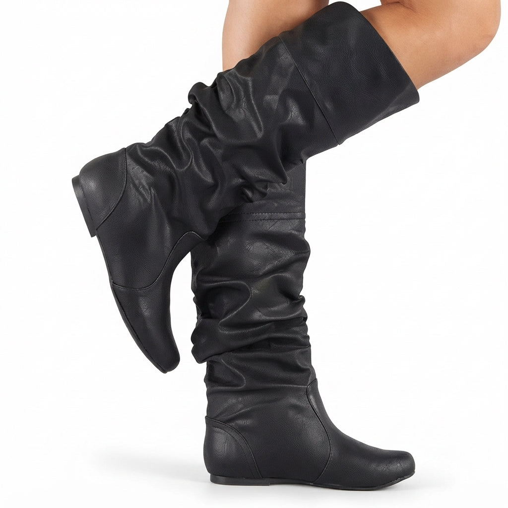 Women's Relaxed Slouch Leather Cowboy Boots