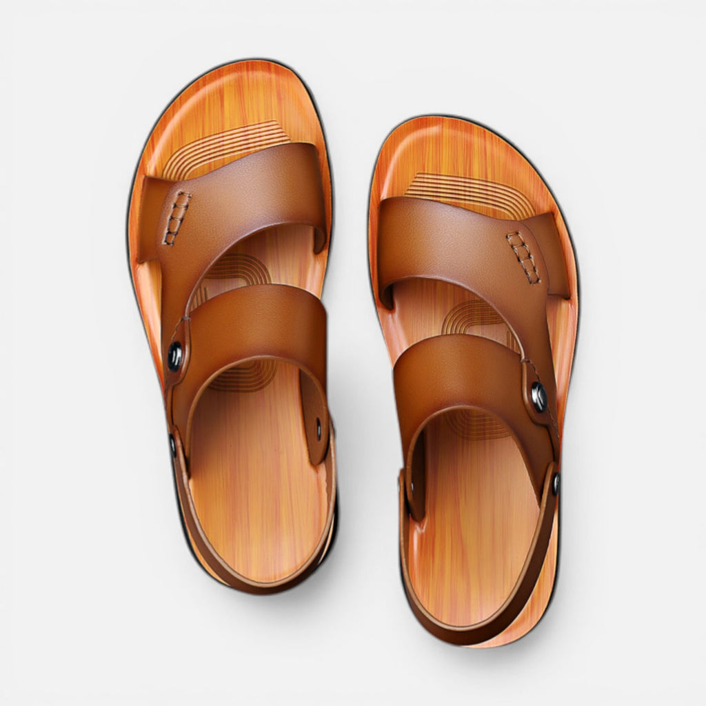 Men’s Classic Leather Sandals for Warm Weather
