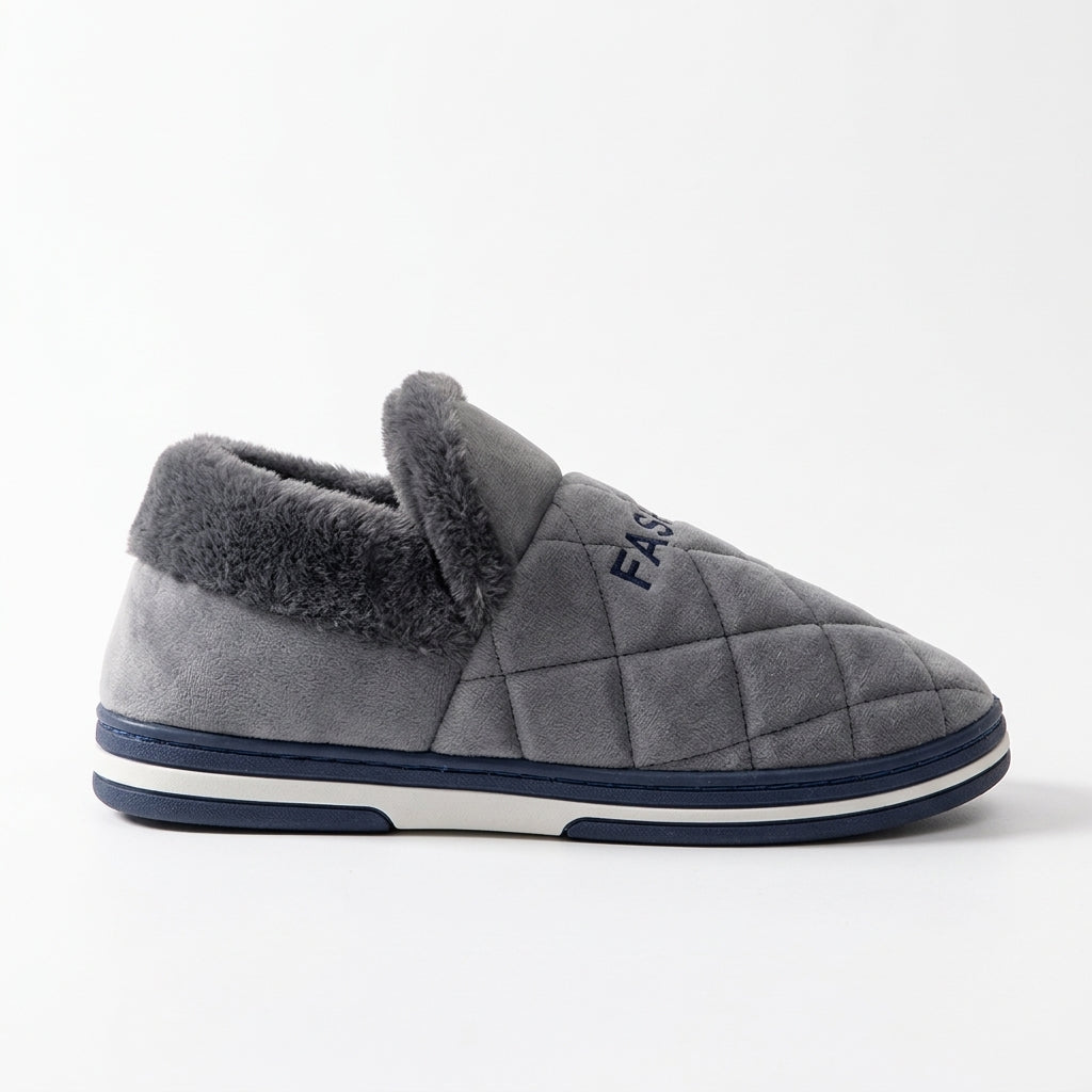 Men's Cosy Quilted Winter Slippers