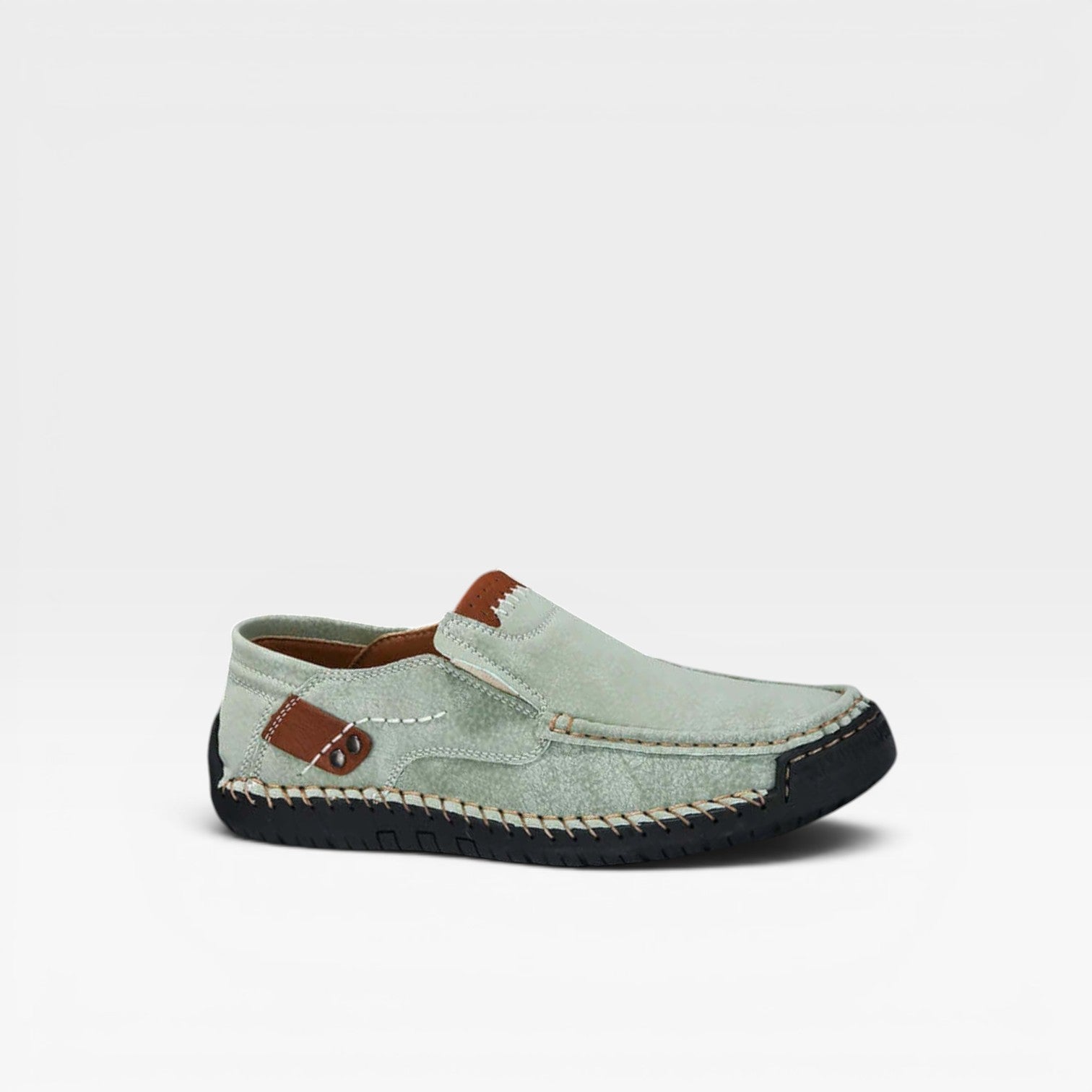 Men's Suede Slip On Loafers – Hand Stitched Casual Comfort Shoes for Everyday Wear