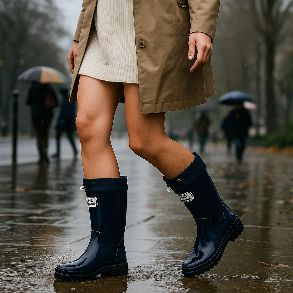Women's Tall Rain Boots – Waterproof Adjustable Rubber Boots