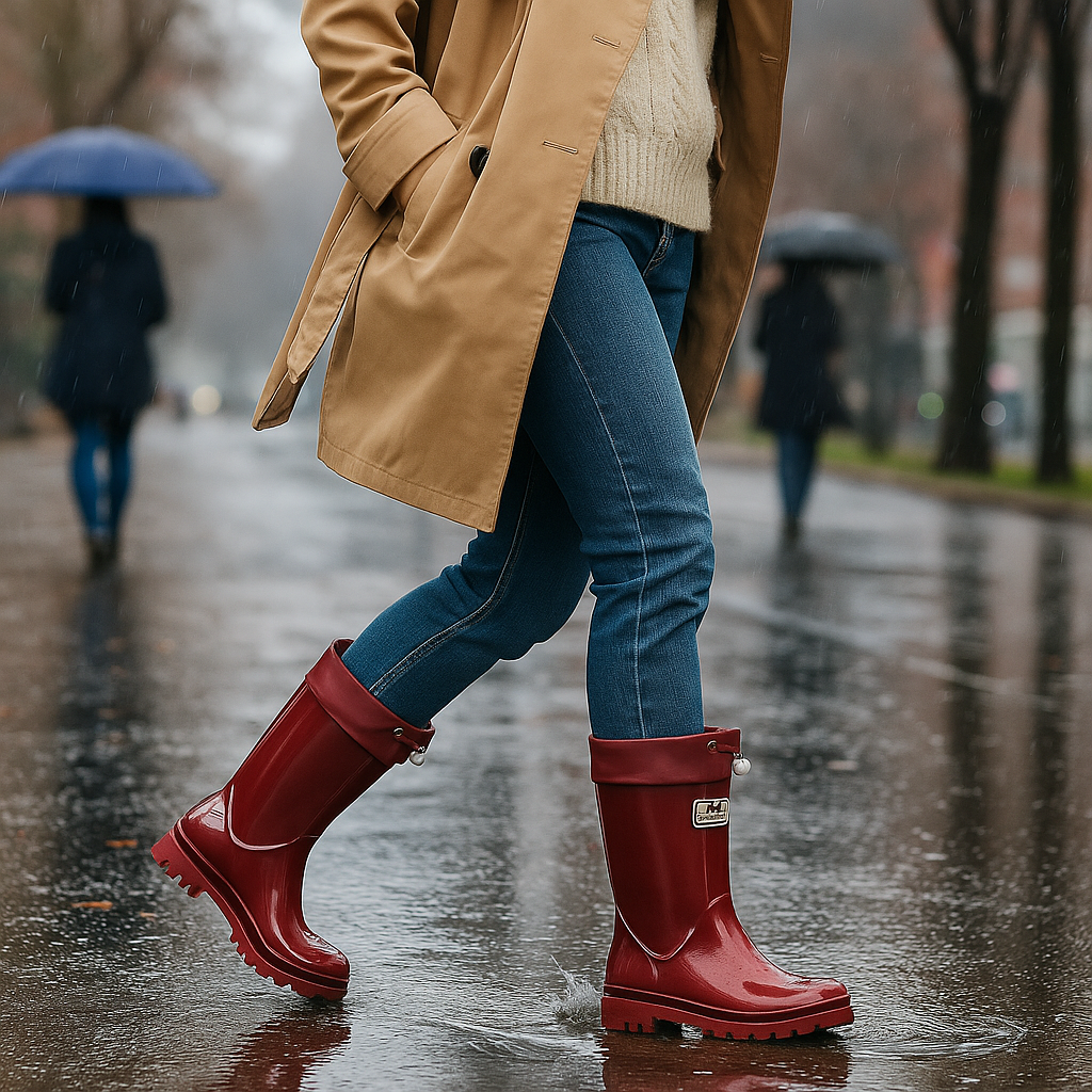 Women's Tall Rain Boots – Waterproof Adjustable Rubber Boots