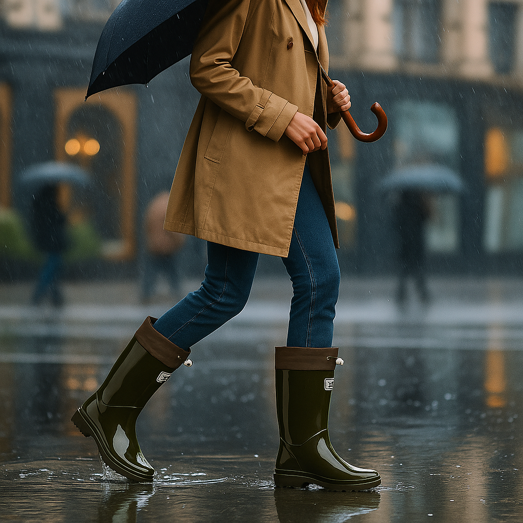 Women's Tall Rain Boots – Waterproof Adjustable Rubber Boots