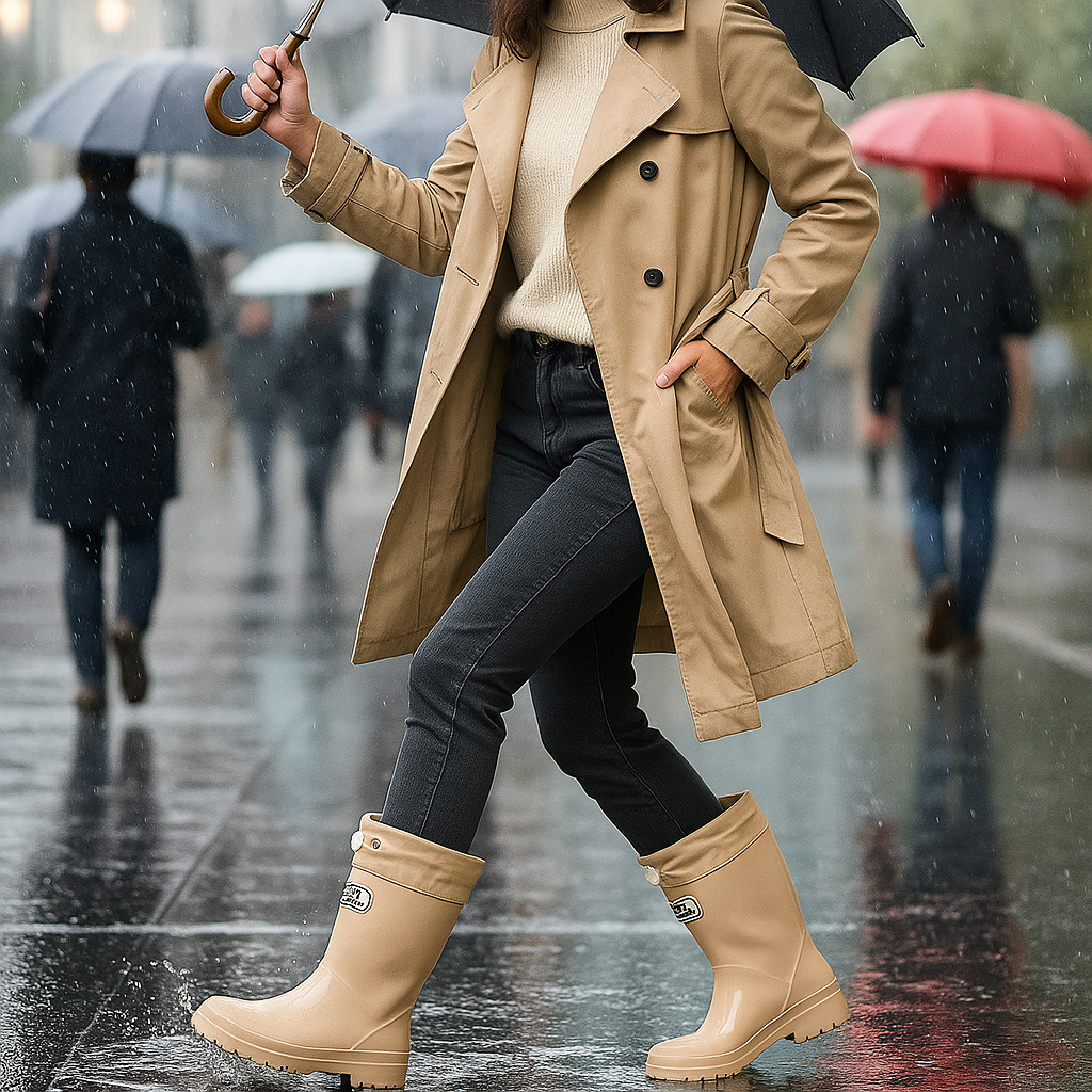 Women's Tall Rain Boots – Waterproof Adjustable Rubber Boots
