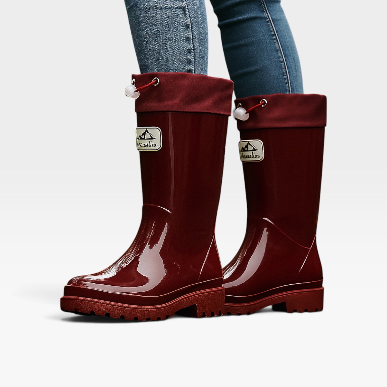 Women's Tall Rain Boots – Waterproof Adjustable Rubber Boots