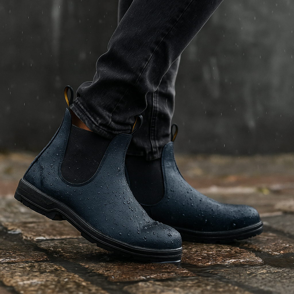 Men's Waterproof Leather Chelsea Boots – Slip On All Season Boots