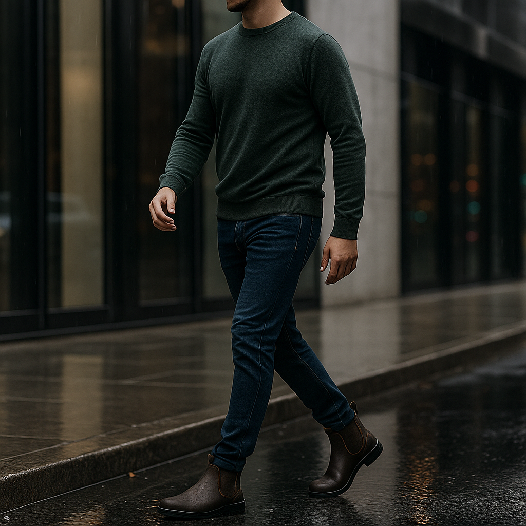 Men's Waterproof Leather Chelsea Boots – Slip On All Season Boots