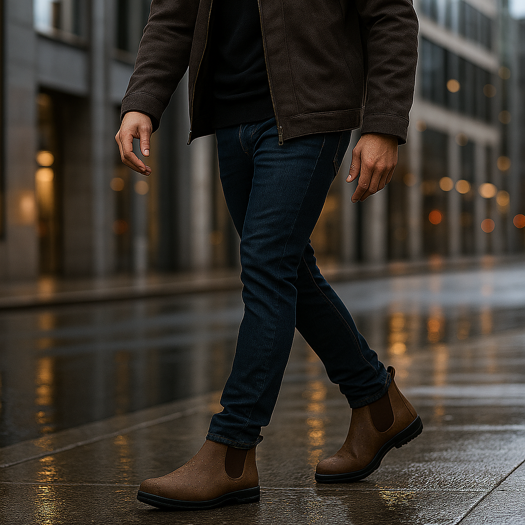 Men's Waterproof Leather Chelsea Boots – Slip On All Season Boots