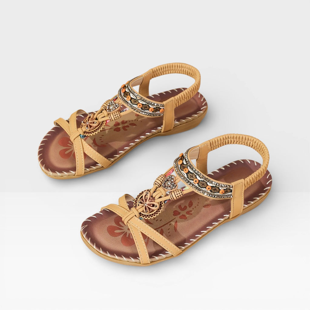 Women’s Boho Summer Sandals – Cushioned Walking Sole