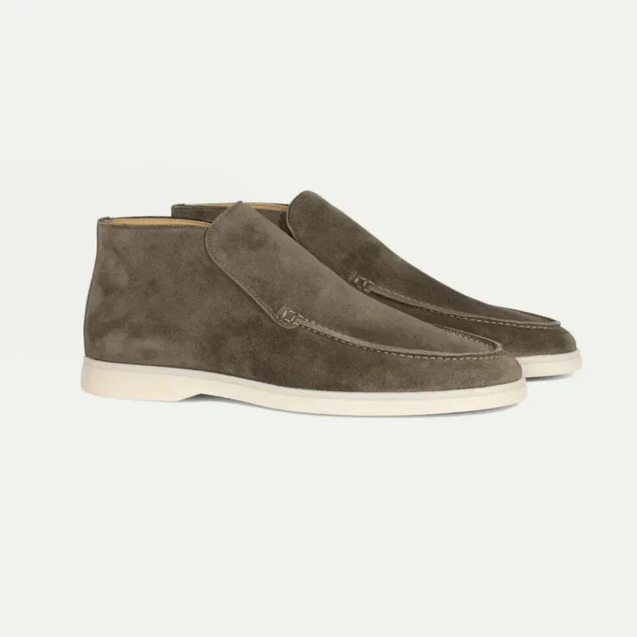 Men's Classic Suede Loafer Boots – Comfortable Slip-On Fit
