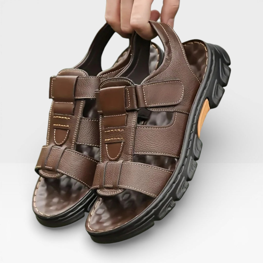 Men’s Soft Sole Leather Sandals for Summer Wear