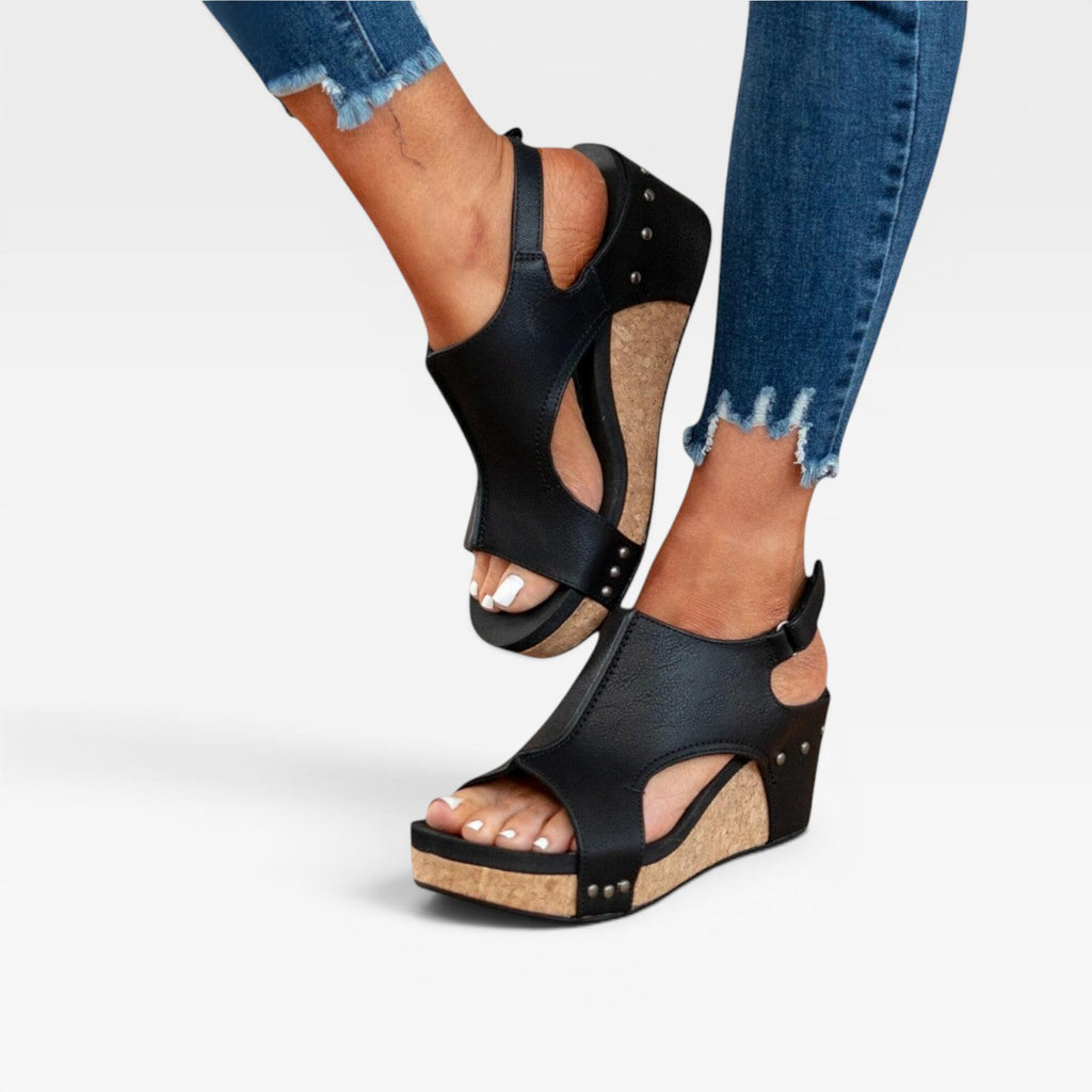 Women’s Cork Wedge Sandals – Comfortable Summer Platform Sandals