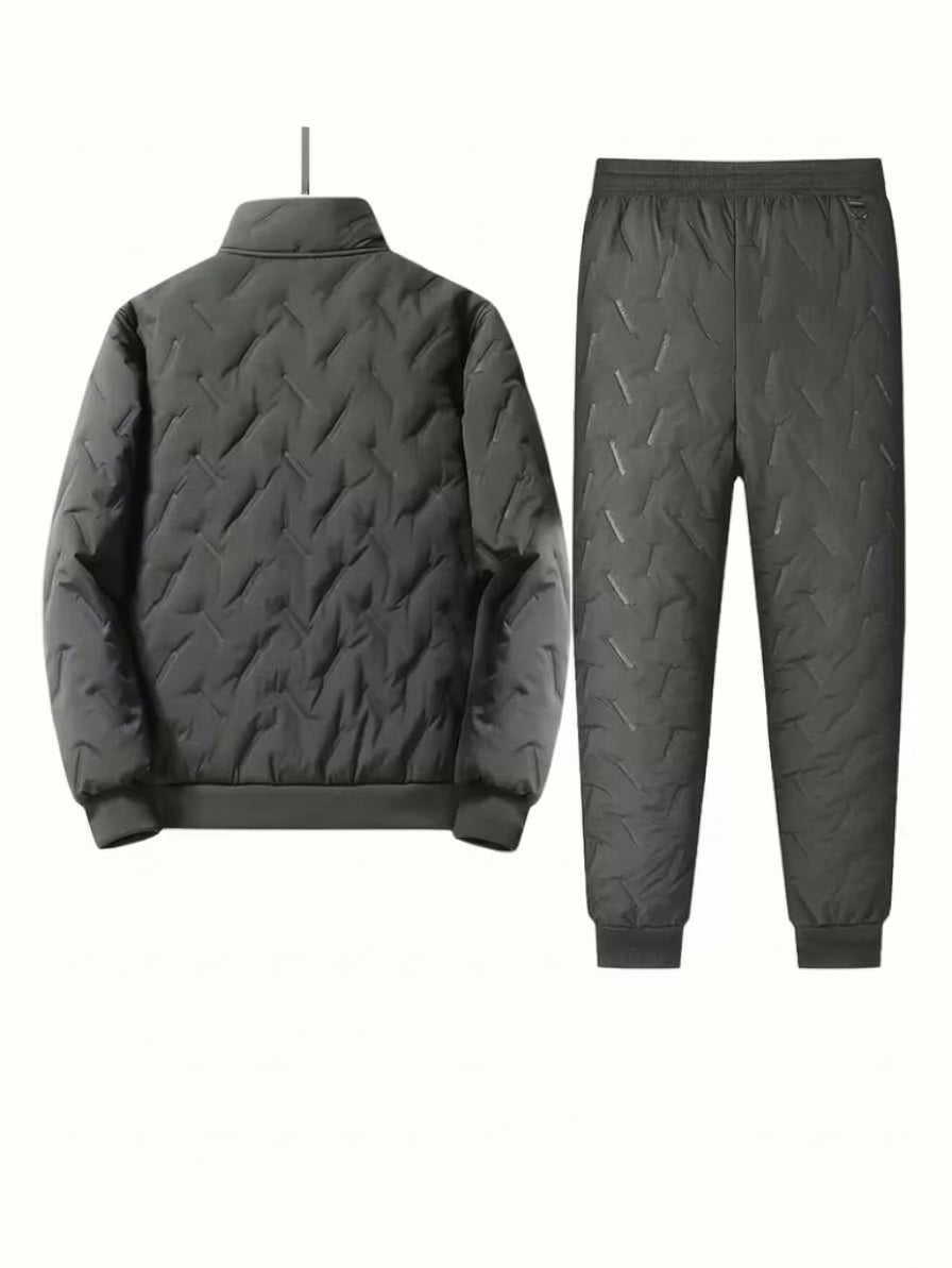 Men's Cosy Fleece-Lined Jacket and Jogger Set