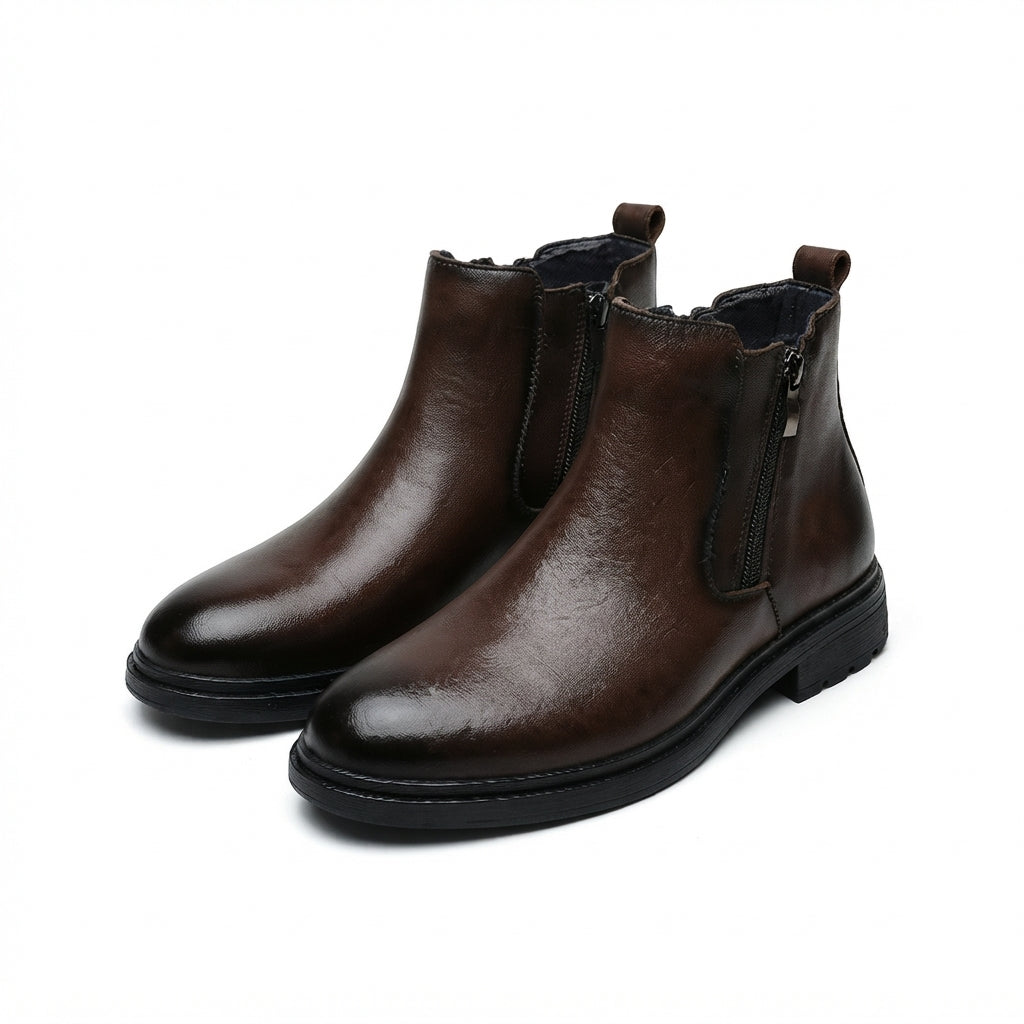 Men's Classic Leather Ankle Boots