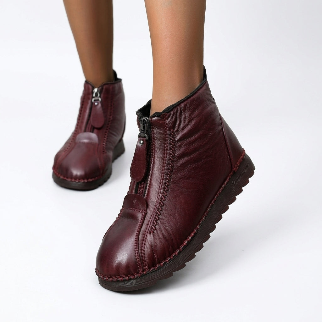Women's Cosy Leather Ankle Boots
