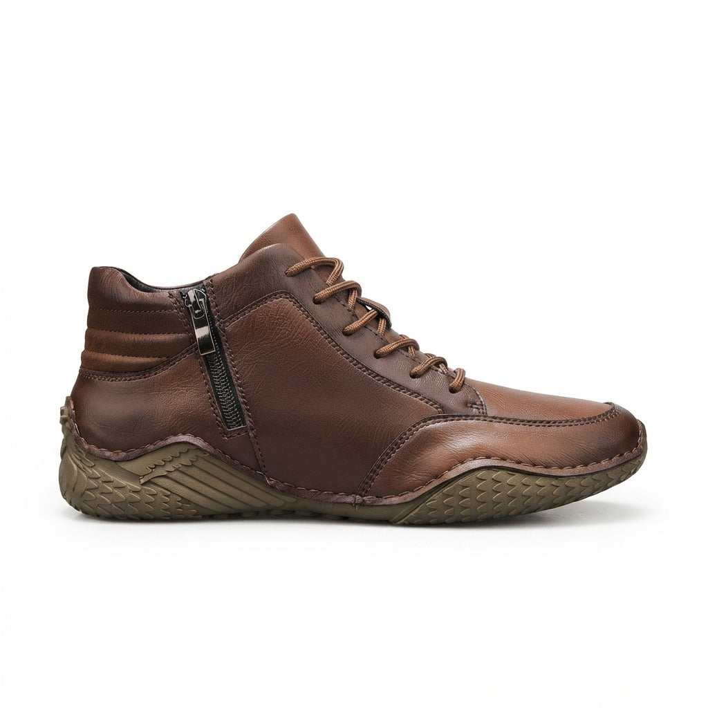 Men's Rugged Leather Ankle Boots
