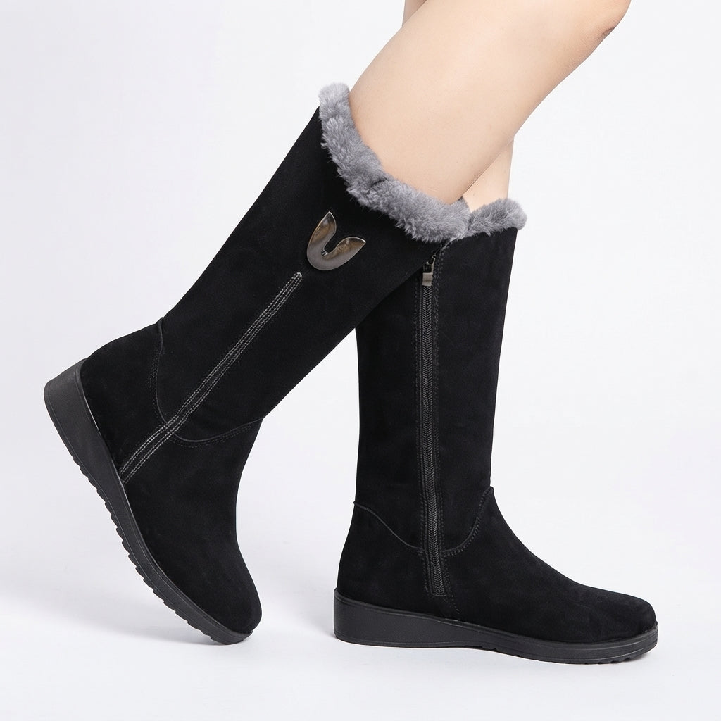 Women's Cosy Fur-Lined Knee-High Boots