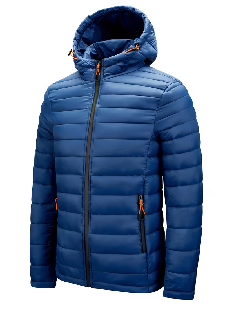 Men's Cosy Quilted Hooded Jacket