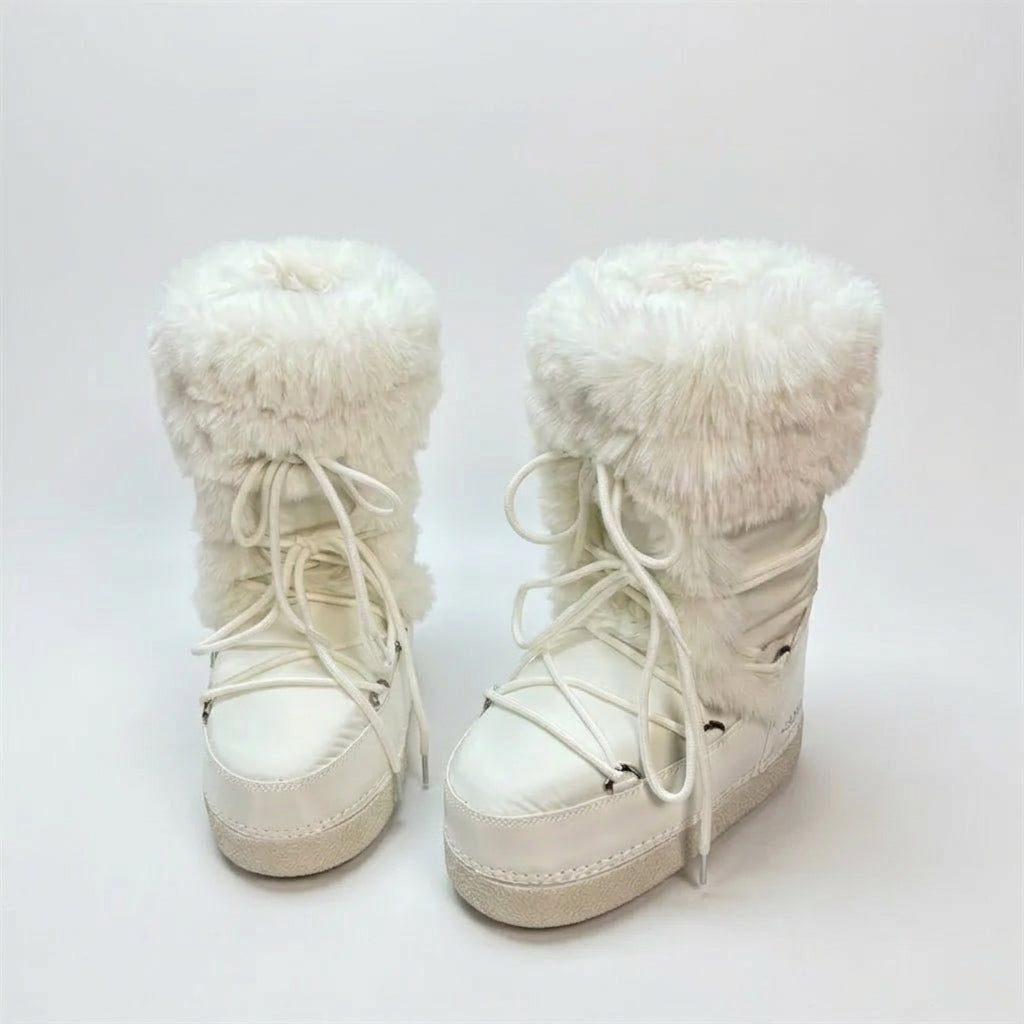 Women's Cosy Lace-Up Snow Boots
