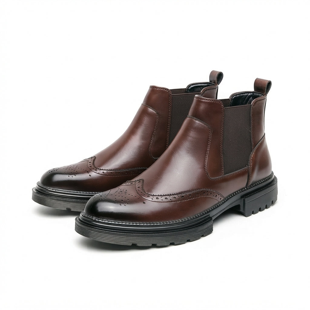 Men's Refined Wingtip Chelsea Boots