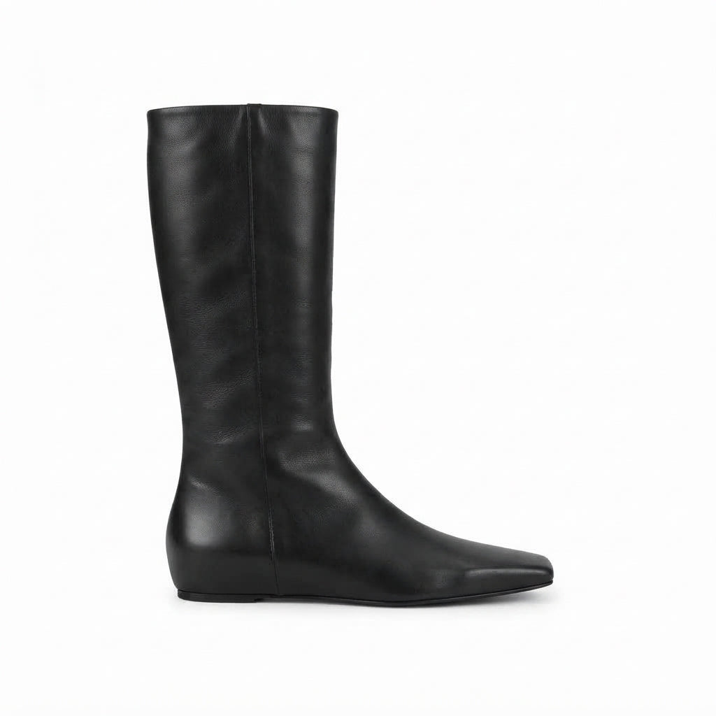 Women's Sleek Knee High Square Toe Boots