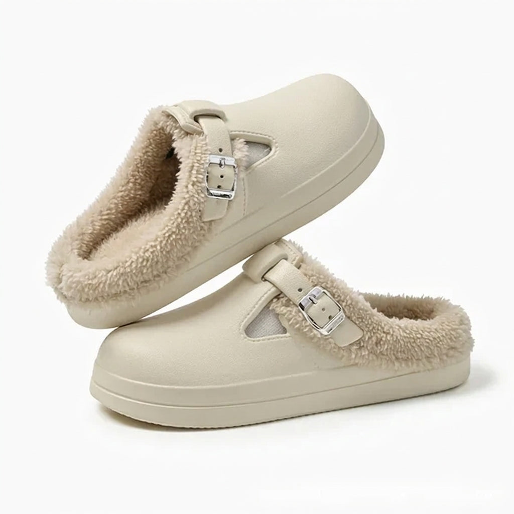 Women's Cosy Buckle-Strap Clog Slippers