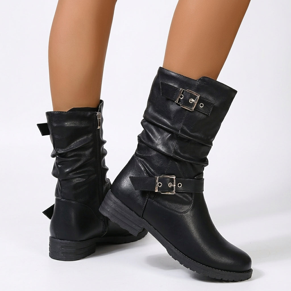 Women's Relaxed Slouch Biker Boots