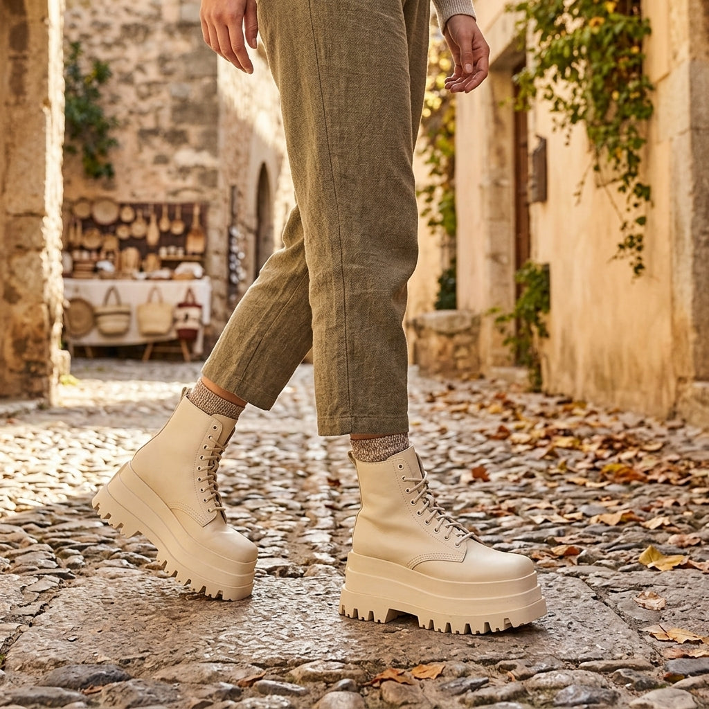 Women's Chic Platform Combat Boots