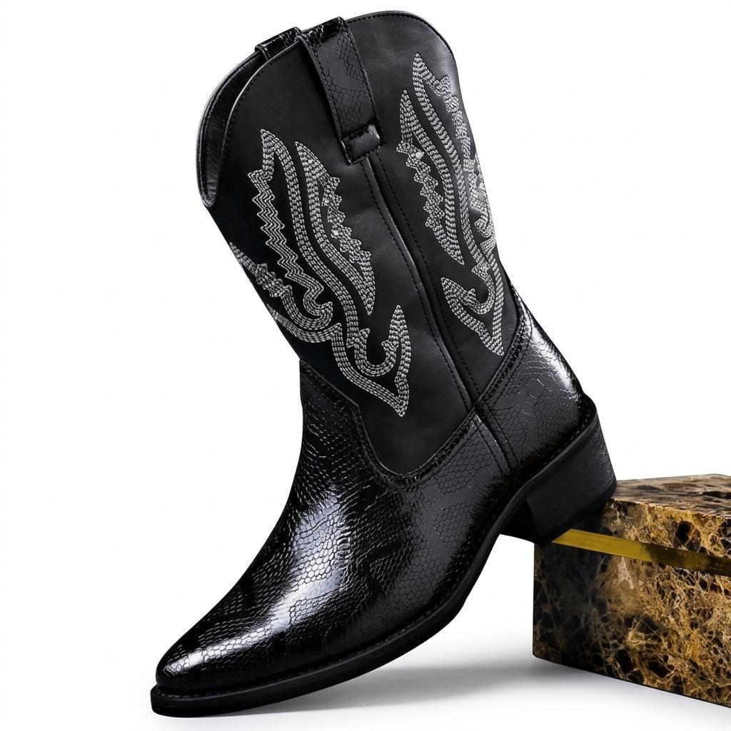 Men's Classic Leather Cowboy Boots