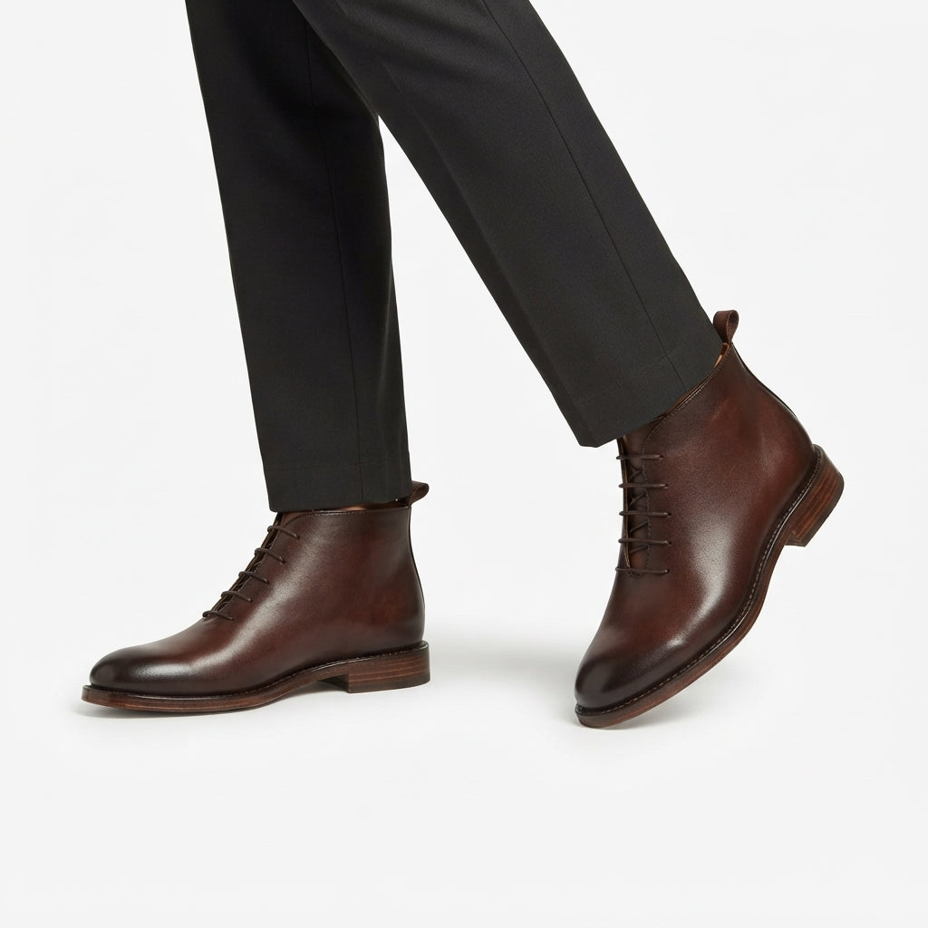 Men's Refined Leather Ankle Boots