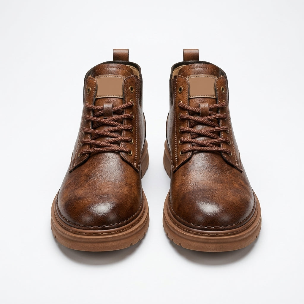 Men's Rugged Leather Combat Boots