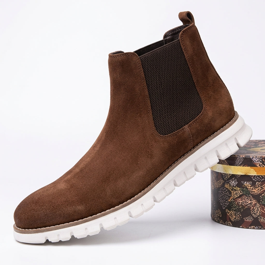 Men's Relaxed Suede Chelsea Boots