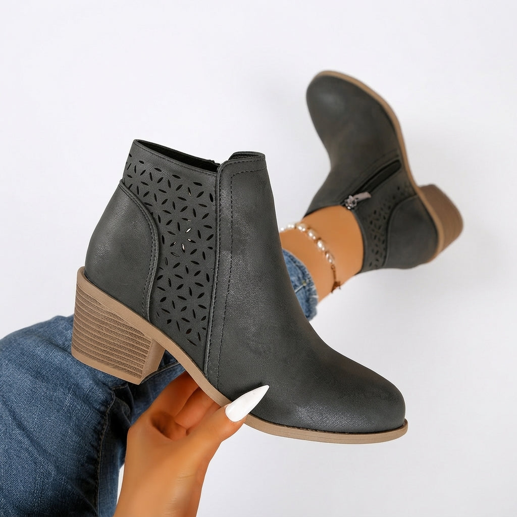 Women's Easygoing Orthopedic Heeled Ankle Boots