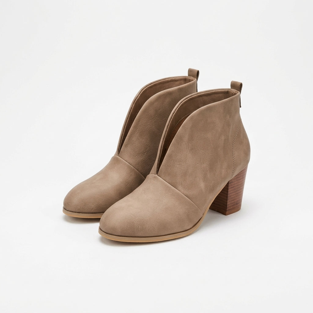 Women's Effortless Slip-On Heeled Ankle Boots