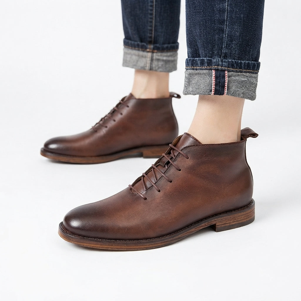 Men's Classic Leather Ankle Boots