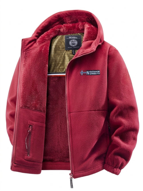 Men's Cosy Fleece-Lined Hooded Jacket
