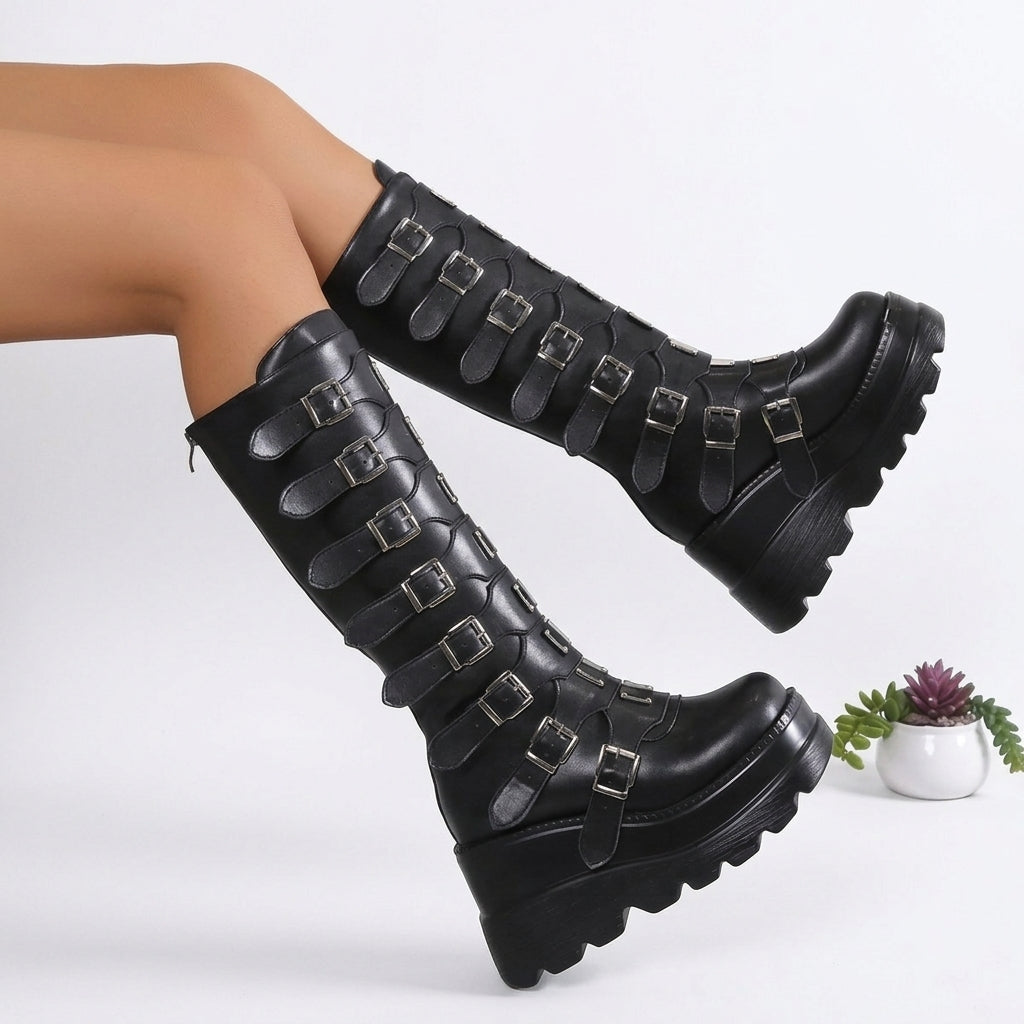 Women's Chic Platform Knee High Boots
