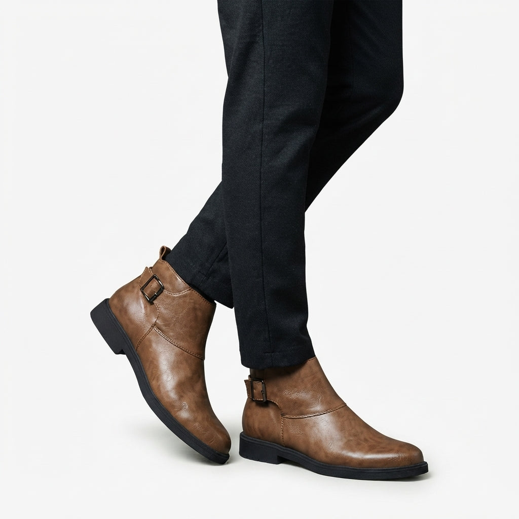 Men's Effortless Leather Ankle Boots