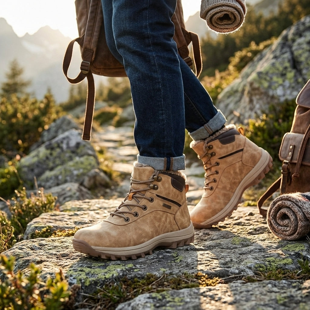 Men's Rugged Waterproof Winter Hiking Boots