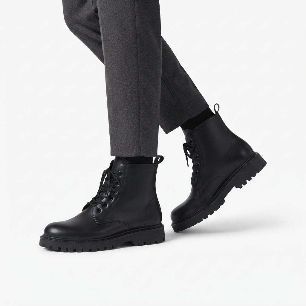 Men's Rugged Combat Platform Boots
