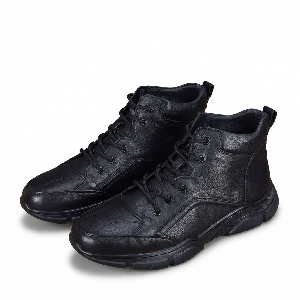 Men's Rugged Lace-Up Leather Boots