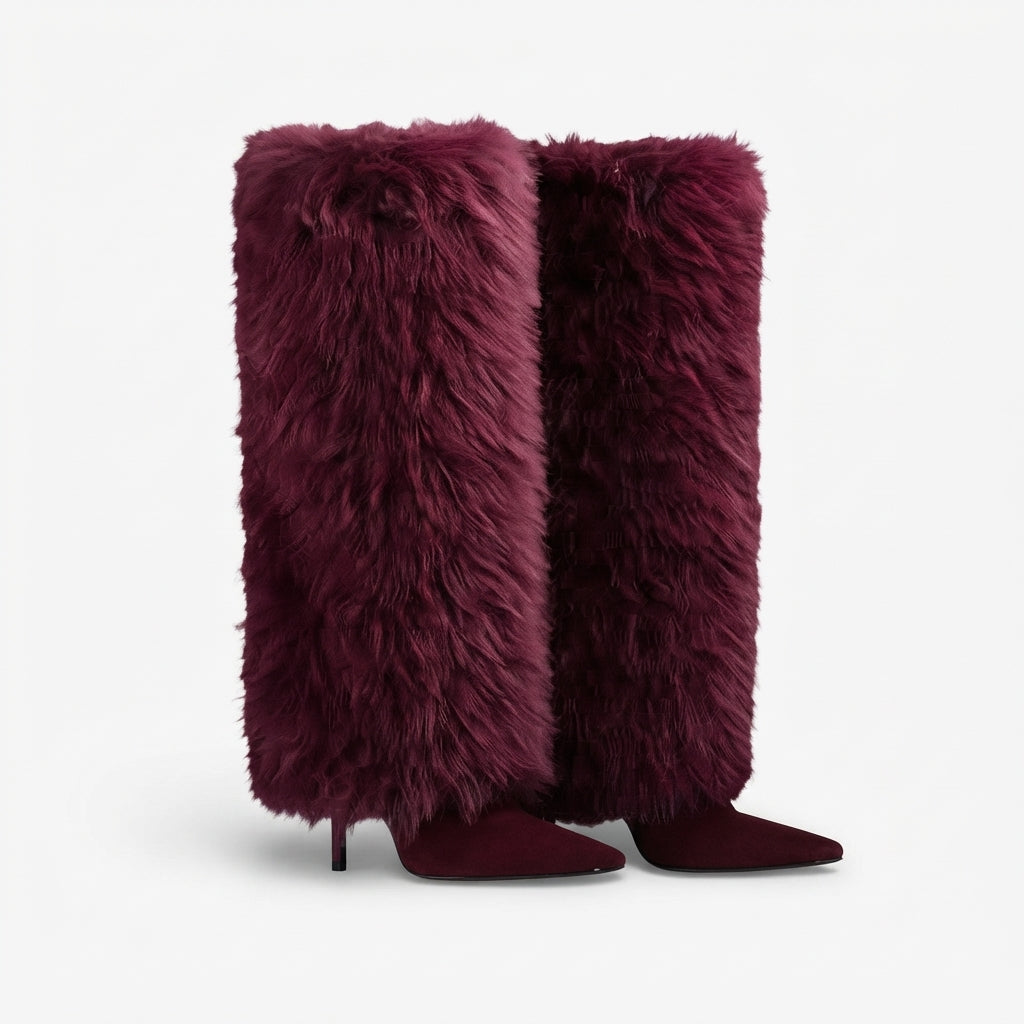 Women's Elegant Pointed Toe Knee High Boots